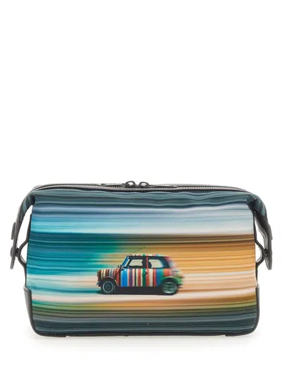 Paul Smith Mini Blur Wash Bag In Multicolour