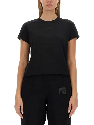 Alexander Wang T Essential Shrunk T-shirt In Black
