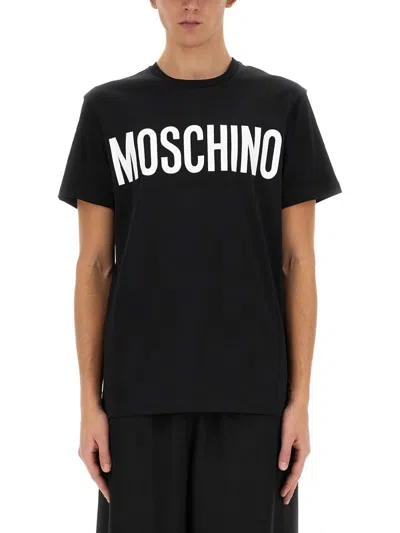 Moschino T-shirt Con Stampa Logo In Black