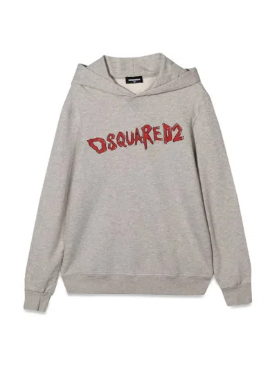 Dsquared2 Kids' Grey Cotton Hoodie