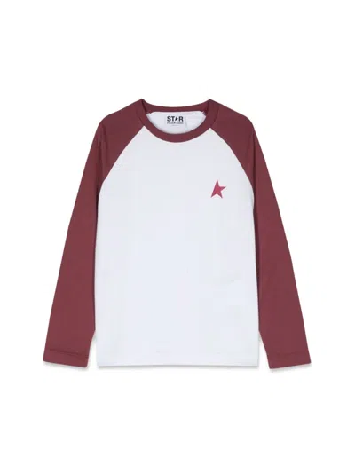 Golden Goose Kids' Logo Print Cotton Jersey T-shirt In Optic White