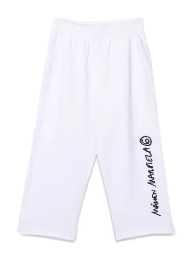 Mm6 Maison Margiela Kids' Pants In White