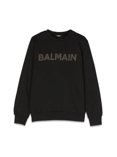 Balmain Kids' Sweatshirt With Logo In Black