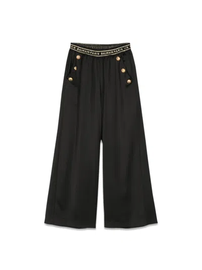 Balmain Kids' Pants With Buttons In Black