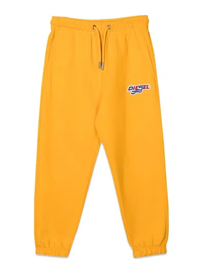 Diesel Kids' Jogger With Logo In Yellow