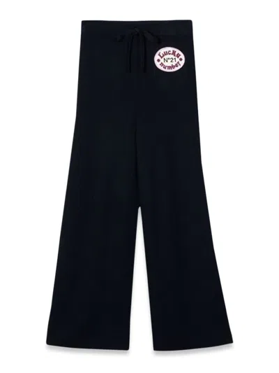 N°21 Kids' Wide Leg Pants In Blue