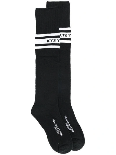 Ktz Black Long Stripes Socks