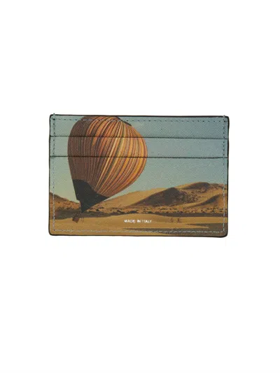 Paul Smith Signature Stripe Balloon Card Holder In Multicolour