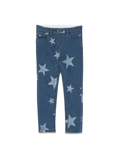 Stella Mccartney Kids Teen Girls Blue Stars Skinny Jeans In Multicolour