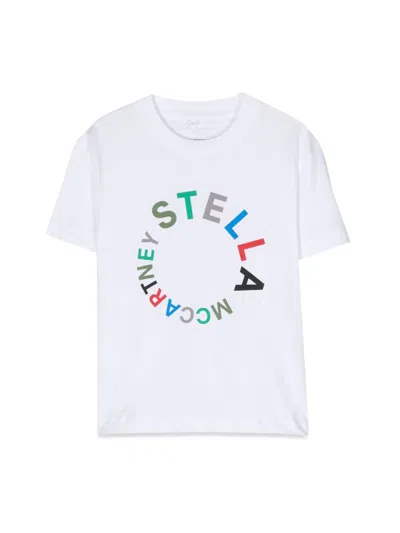 Stella Mccartney Kids' Logo Print T-shirt In White