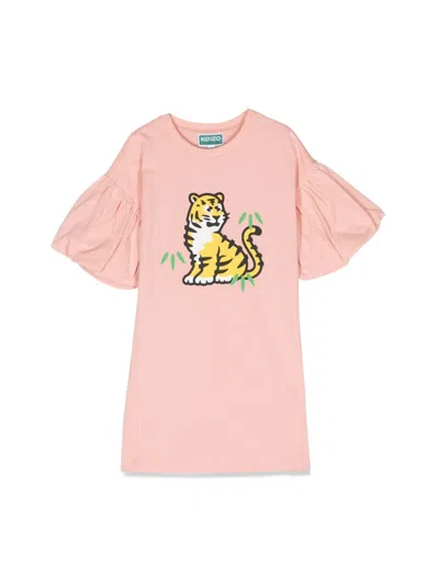Kenzo Kids' Suit Mc Tiger In Pink