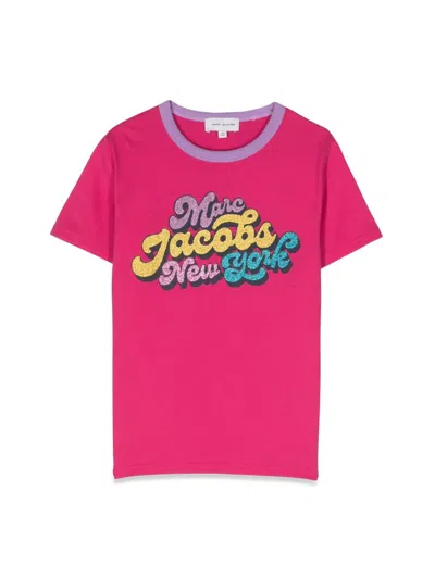 Little Marc Jacobs Kids' T-shirt Logo In Fuchsia