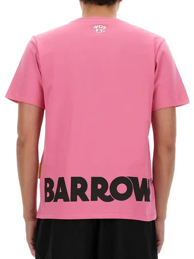 Barrow T-shirt With Logo In Fuchsia