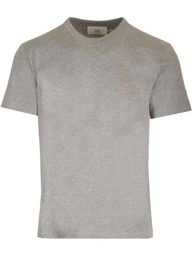 Ami Alexandre Mattiussi Grey T-shirt With Mini Logo