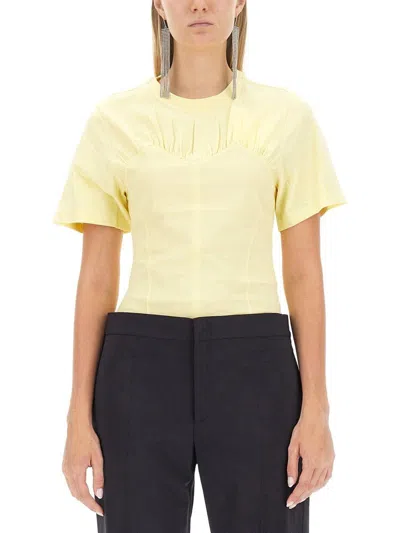 Isabel Marant Runched Crewneck T In Yellow