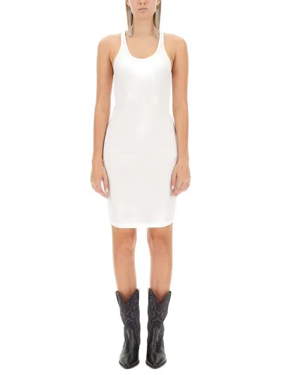 Isabel Marant Crewneck Sleeveless Dress In White