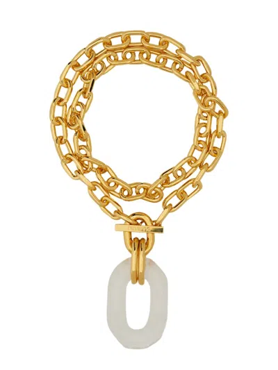 Rabanne Necklace With Chain In Gold