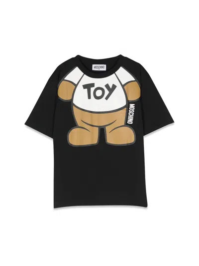 Moschino Kids' Maxi T-shirt In Black