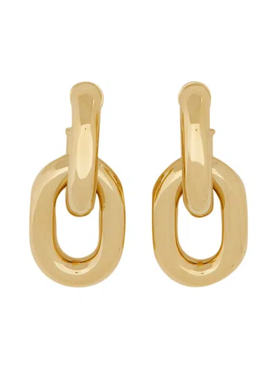 Paco Rabanne Xl Link Double Hoop Earrings In Gold