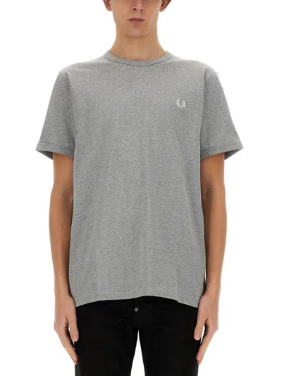 Fred Perry T-shirt With Logo In Grey