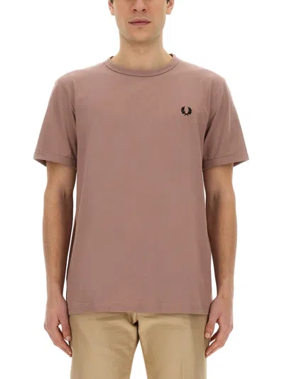 Fred Perry T-shirt With Logo In Pink