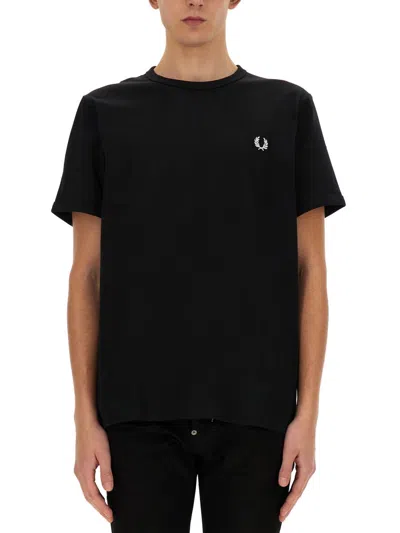 Fred Perry T-shirt With Logo In Black