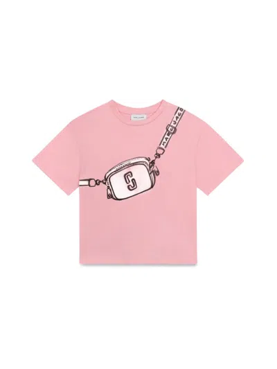 Marc Jacobs Kids' 错觉画印花棉t恤 In Pink