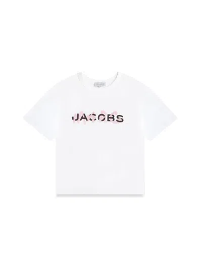 Marc Jacobs Kids' Logo印花棉t恤 In 화이트