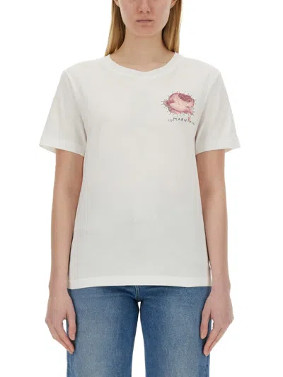 Marni T-shirt With Logo In White