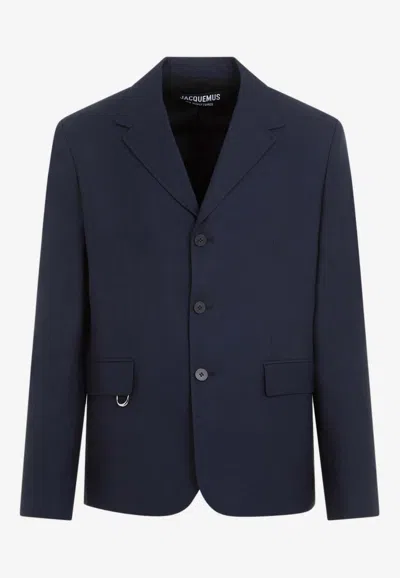 Jacquemus Single-breasted Blazer In Blue