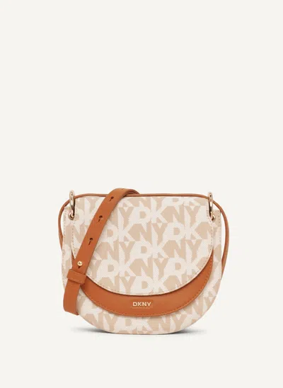 Dkny Gramercy Medium Flap Crossbody In Beige