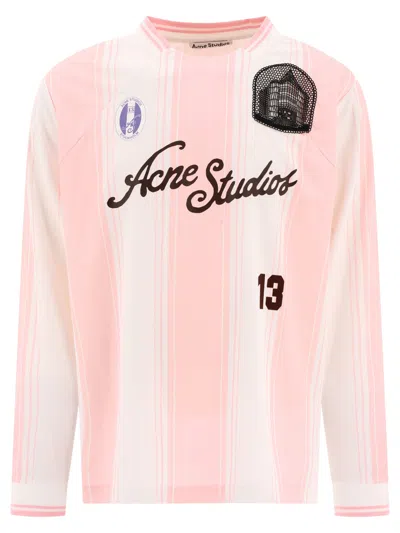 Acne Studios T-shirt With Logo In Pink