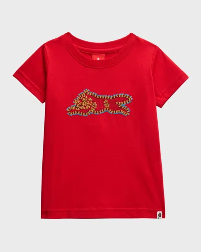 Icecream Kids' Boy's Woven Wavy Graphic T-shirt In Salsa