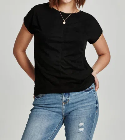 Another Love Lacey Short Sleeve Dolman Top In Black