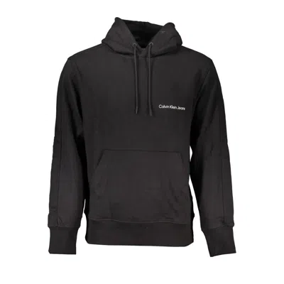 Calvin Klein Elegant Long-sleeved Hooded Sweatshirt In Black