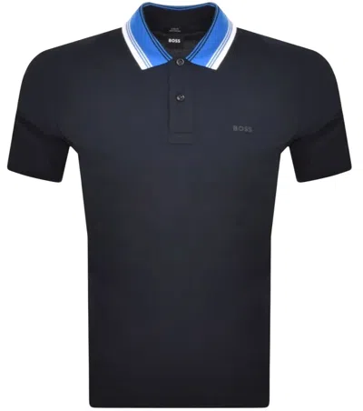 Hugo Boss Phillipson Slim Fit Pique Cotton Polo Shirt 118 404-dark Blue