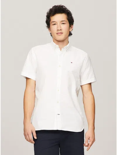 Tommy Hilfiger Regular Fit Stretch Oxford Shirt In Optic White