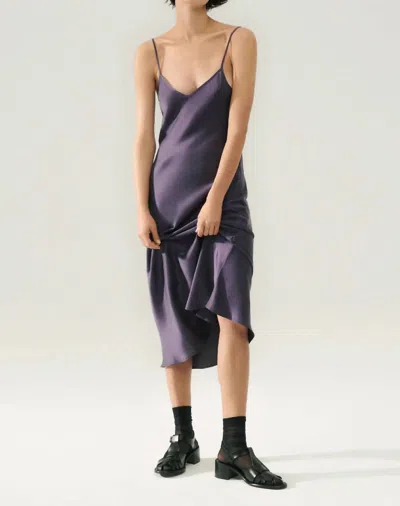 Silk Laundry 90s Slip Dress In Blackberry In Purple
