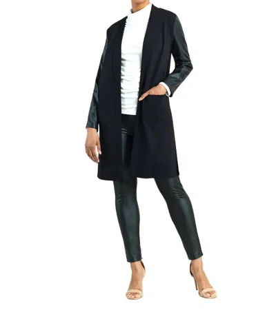 Clara Sunwoo Ponte Knit Cardigan In Black