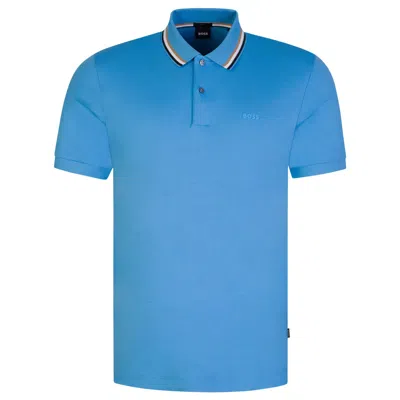 Hugo Boss Men's Penrose Turquoise Blue Short Sleeve Slim Fit Polo T-shirt