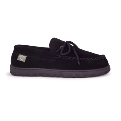 Cloud Nine Moccasin Indoor/outdoor Slippers In Black