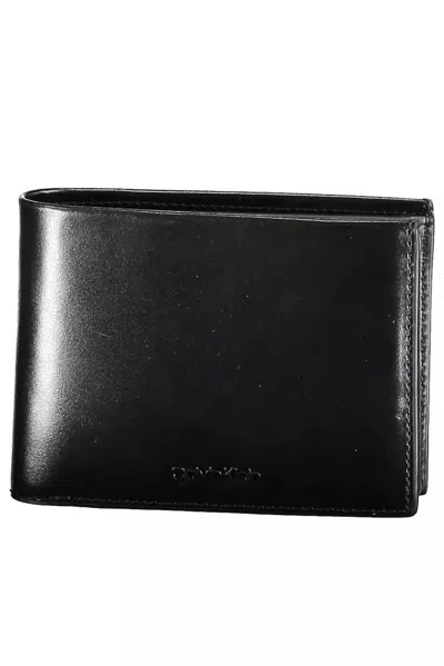 Calvin Klein Sleek Black Leather Wallet With Rfid Blocker