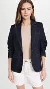 Cinq À Sept Women Khloe Single Button Denim Blazer In Indigo