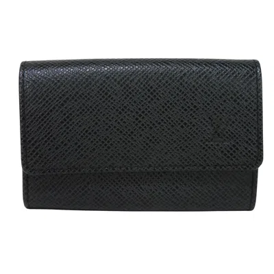 Pre-owned Louis Vuitton 6 Key Holder Leather Wallet () In Black