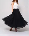 Hutch Pleated Tulle Skirt In Black