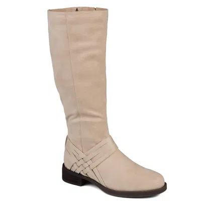 Journee Collection Collection Women's Extra Wide Calf Meg Boot In Beige