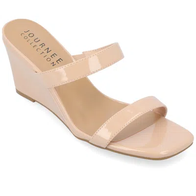 Journee Collection Women's Tru Comfort Foam Clover Wedge Sandals In Brown