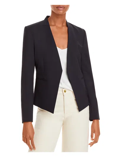 Theory Lanai Womens Suit Separate Career Open-front Blazer In Blue