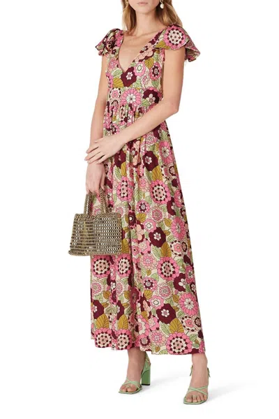 Dodo Bar Or Jenny Long Dress In Pink In Multi