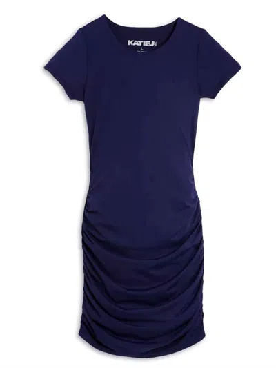 Katie J Nyc Women's Riley Crewneck Dress In Blue